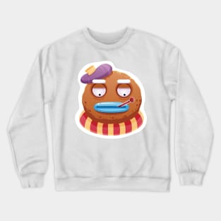 Christmas Sticker, Ginger Man Sticker Crewneck Sweatshirt